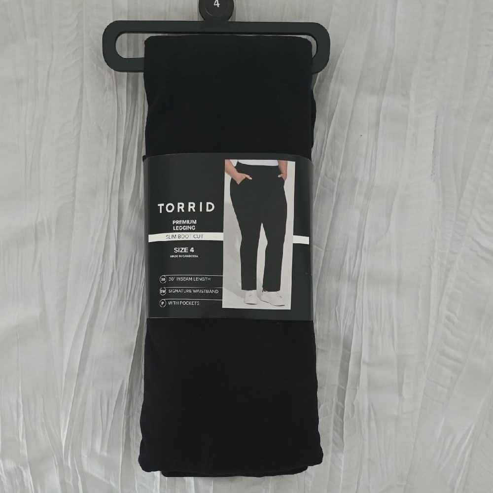 Torrid Black Slim Bootcut Leggings